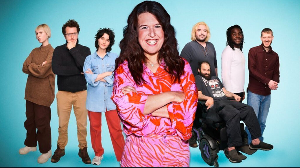 The promo image of Rosie Jones's Disability Comedy Extravaganza